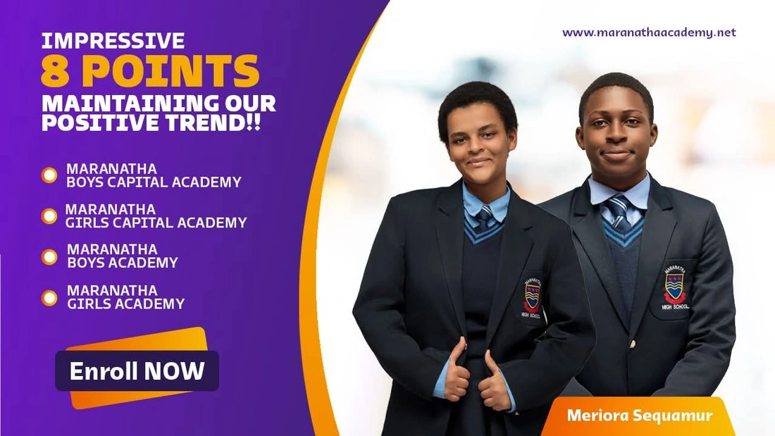 Maranatha Academy enrolment campaign poster