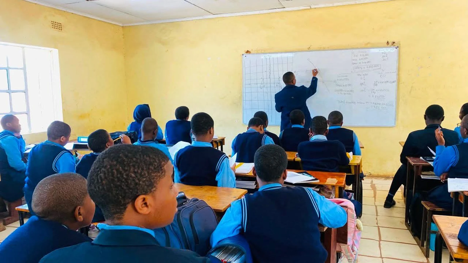 Students learning in the classroom